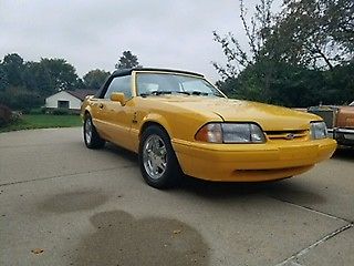 1993 Yellow Ford Mustang Convertible