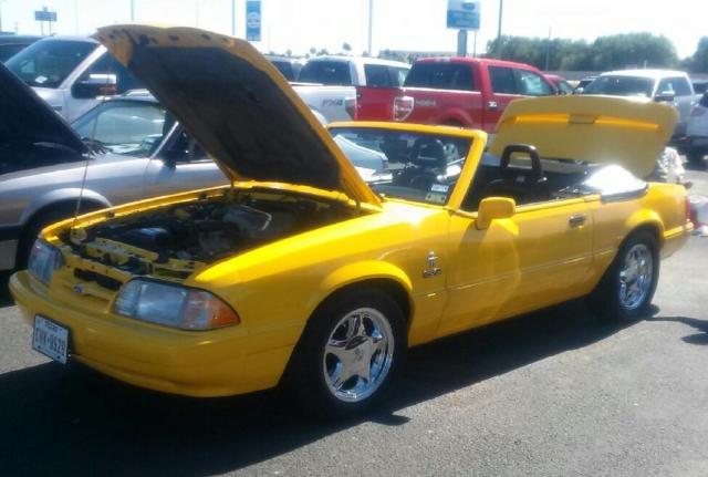 1993 Yellow Ford Mustang Convertible