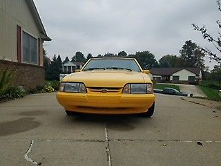 1993 Yellow Ford Mustang Convertible