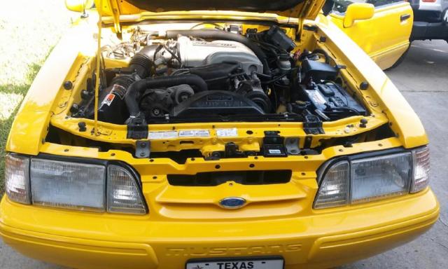 1993 Yellow Ford Mustang Convertible
