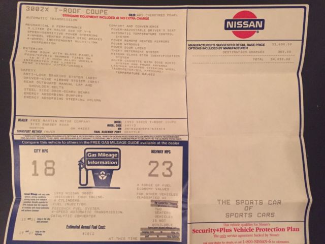 1993 Red Nissan 300ZX Hatchback