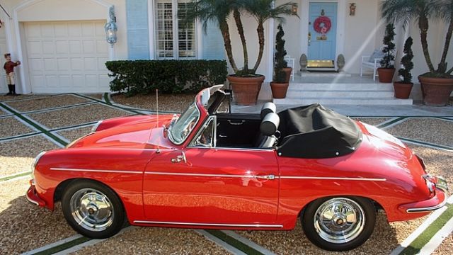 1963 Red Porsche 356 Convertible