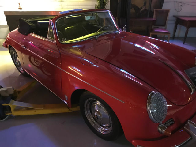 1963 Red Porsche 356 Convertible