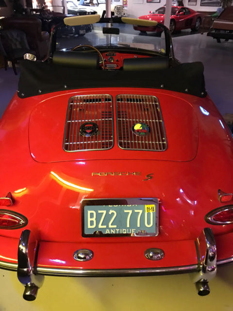 1963 Red Porsche 356 Convertible