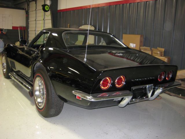 1968 Black Chevrolet Corvette Convertible