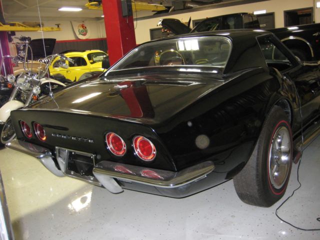 1968 Black Chevrolet Corvette Convertible