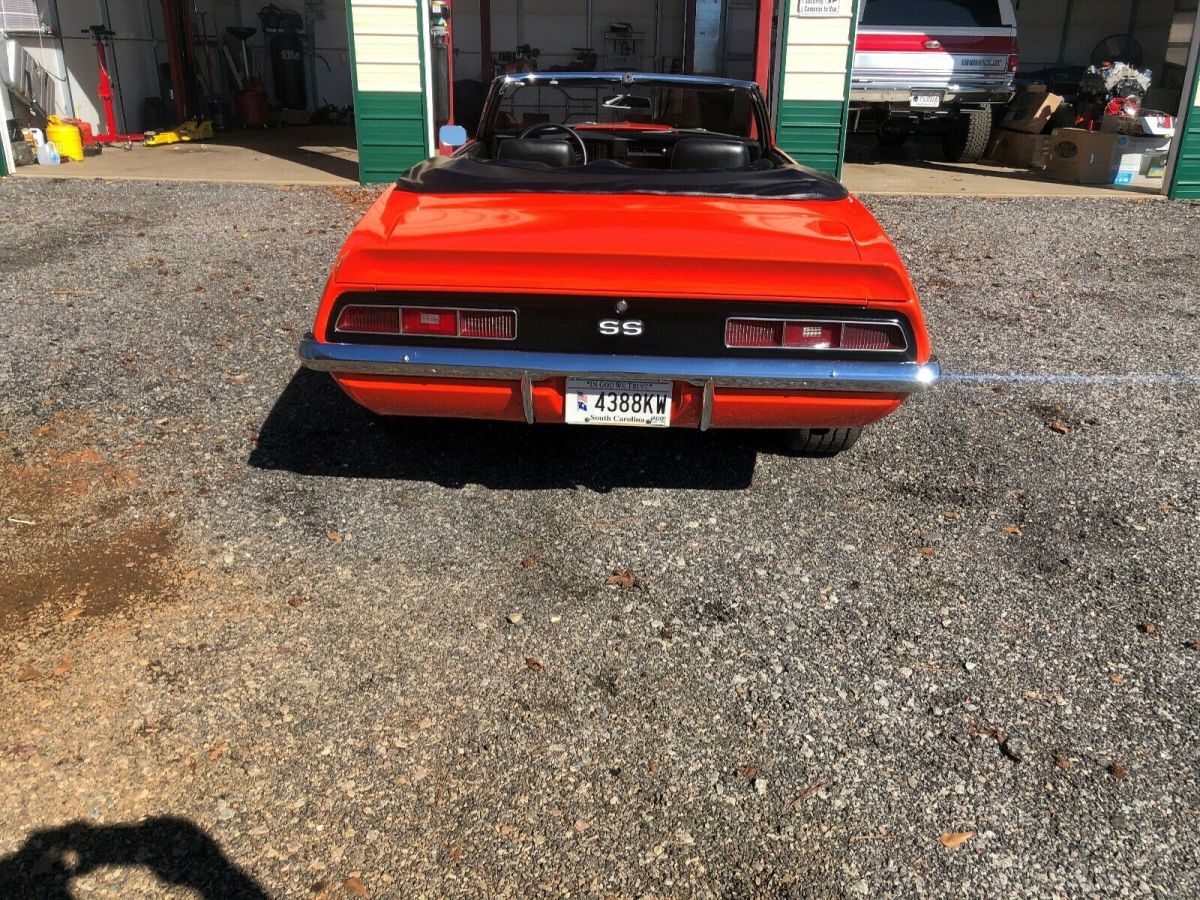 1969 Orange Chevrolet Camaro Convertible