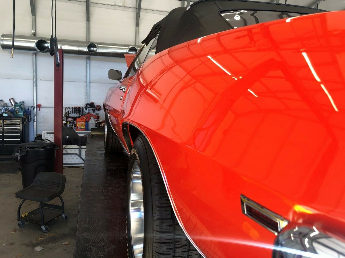 1969 Orange Chevrolet Camaro Convertible