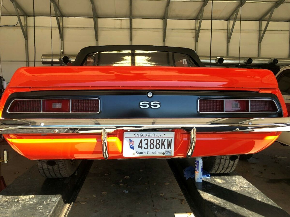 1969 Orange Chevrolet Camaro Convertible