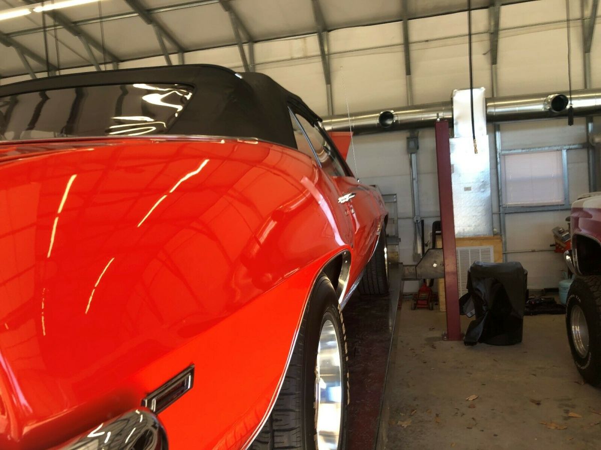 1969 Orange Chevrolet Camaro Convertible