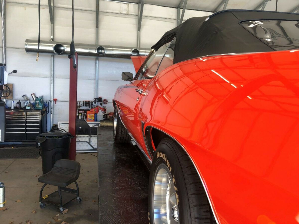 1969 Orange Chevrolet Camaro Convertible