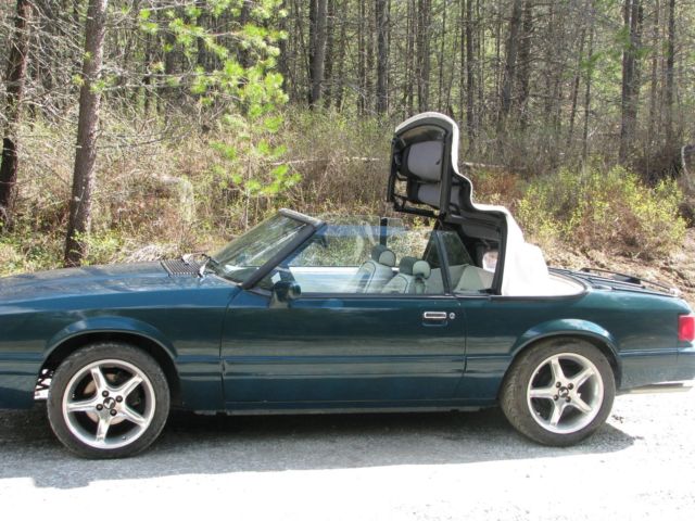 1990 Green Ford Mustang Convertible