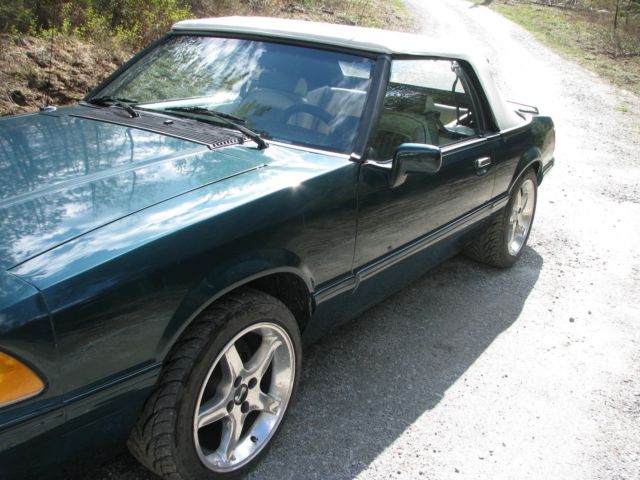 1990 Green Ford Mustang Convertible