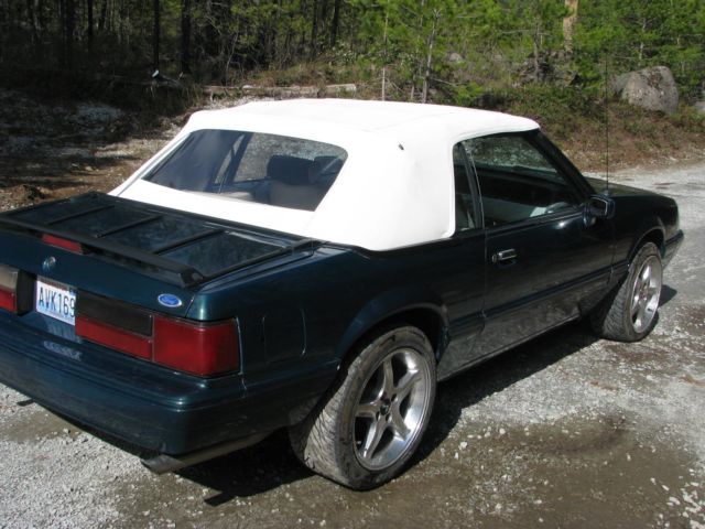 1990 Green Ford Mustang Convertible