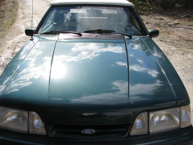 1990 Green Ford Mustang Convertible