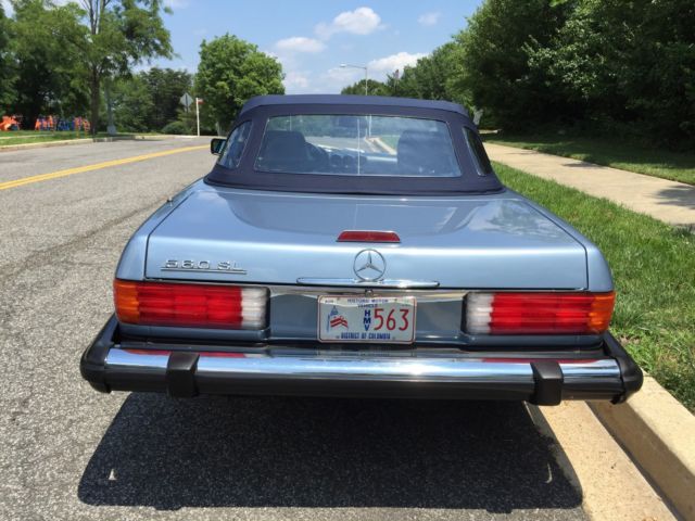 1988 Blue Mercedes-Benz SL-Class Convertible