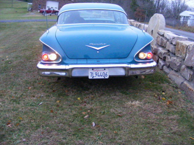 1958 AQUA Chevrolet Bel Air/150/210  2 DOOR HARDTOP