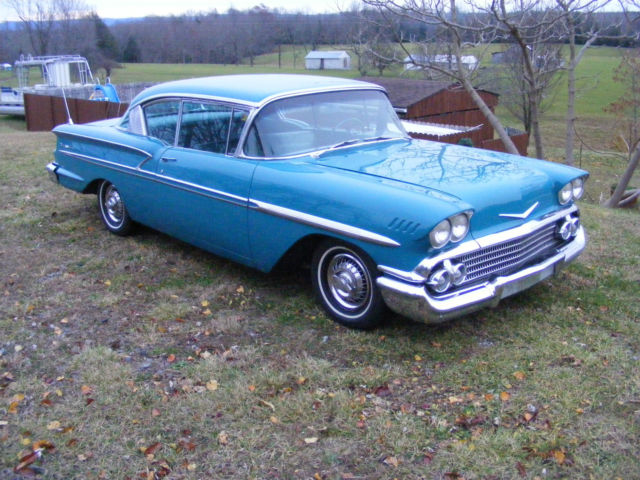 1958 AQUA Chevrolet Bel Air/150/210  2 DOOR HARDTOP