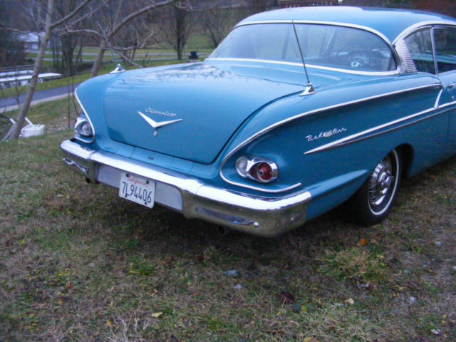 1958 AQUA Chevrolet Bel Air/150/210  2 DOOR HARDTOP