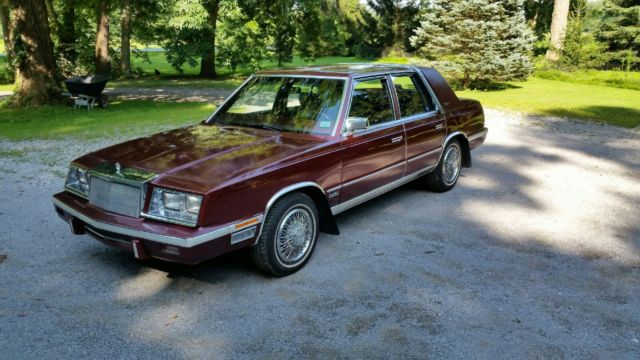 1987 Burgundy Chrysler New Yorker Sedan