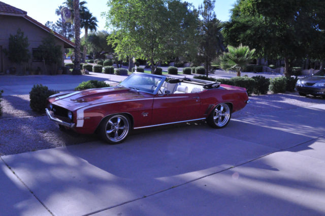 1969 Red Chevrolet Camaro Convertible