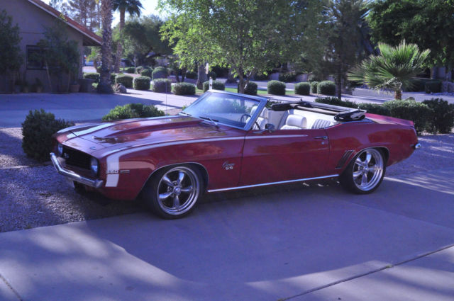 1969 Red Chevrolet Camaro Convertible