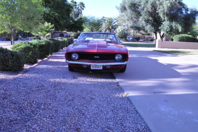 1969 Red Chevrolet Camaro Convertible