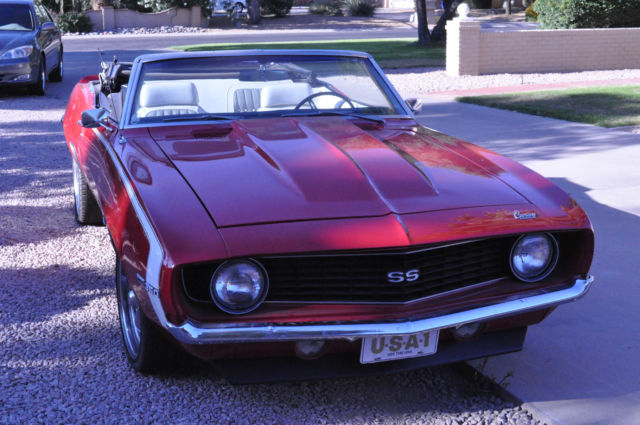 1969 Red Chevrolet Camaro Convertible