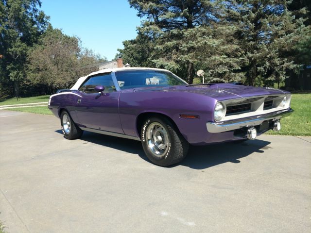 1970 Violet Plymouth Barracuda Convertible