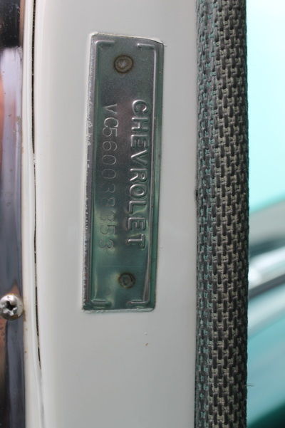 1956 Turquoise and White Chevrolet Bel Air/150/210