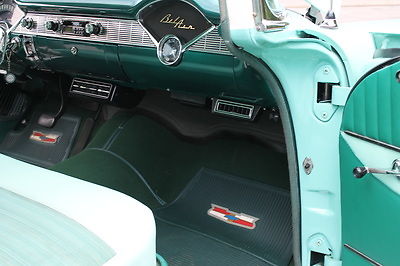 1956 Turquoise and White Chevrolet Bel Air/150/210