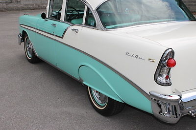 1956 Turquoise and White Chevrolet Bel Air/150/210