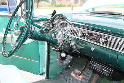1956 Turquoise and White Chevrolet Bel Air/150/210