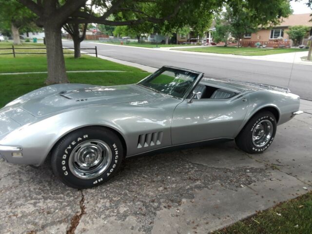 1968 Silver Chevrolet Corvette Convertible