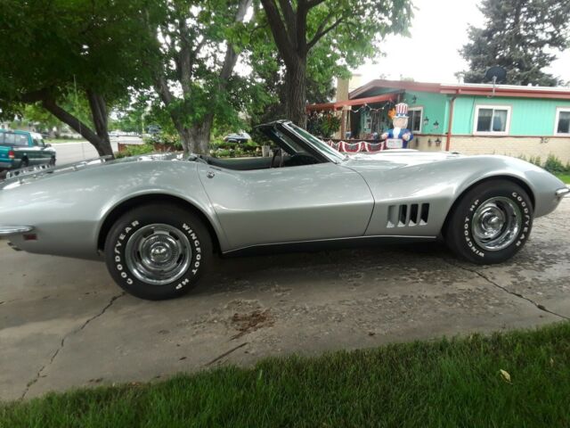 1968 Silver Chevrolet Corvette Convertible