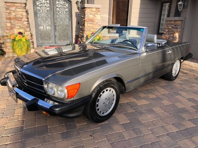 1988 Gray Mercedes-Benz SL-Class Convertible