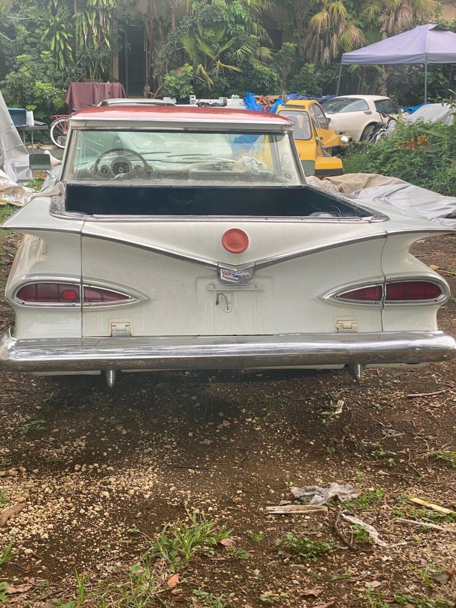 1959 RED AND WHITE Chevrolet El Camino Standard Cab Pickup
