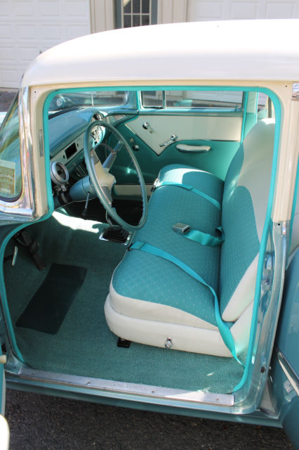 1955 Teal Chevrolet Bel Air/150/210 4 Door