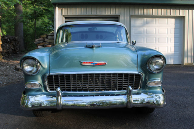 1955 Teal Chevrolet Bel Air/150/210 4 Door