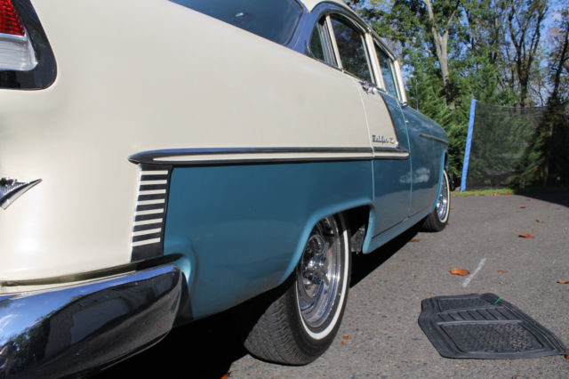 1955 Teal Chevrolet Bel Air/150/210 4 Door