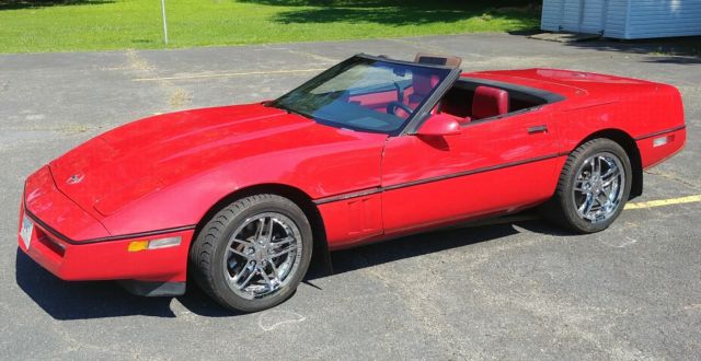 1988 Red Chevrolet Corvette Convertible