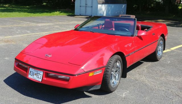 1988 Red Chevrolet Corvette Convertible