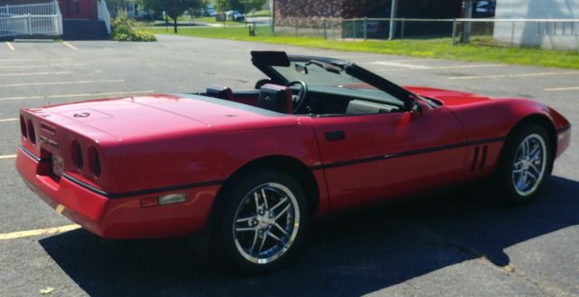 1988 Red Chevrolet Corvette Convertible