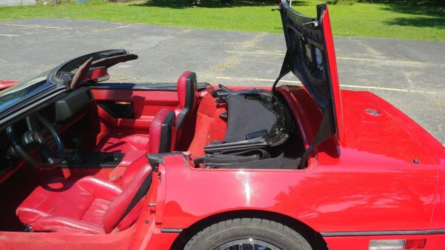 1988 Red Chevrolet Corvette Convertible