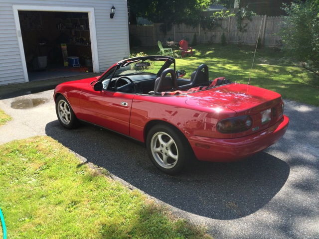 1990 Deep Red Mazda MX-5 Miata Convertible