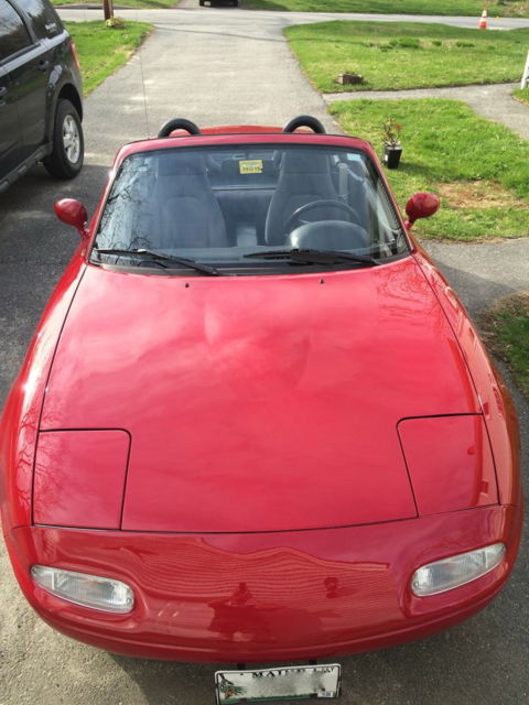 1990 Deep Red Mazda MX-5 Miata Convertible