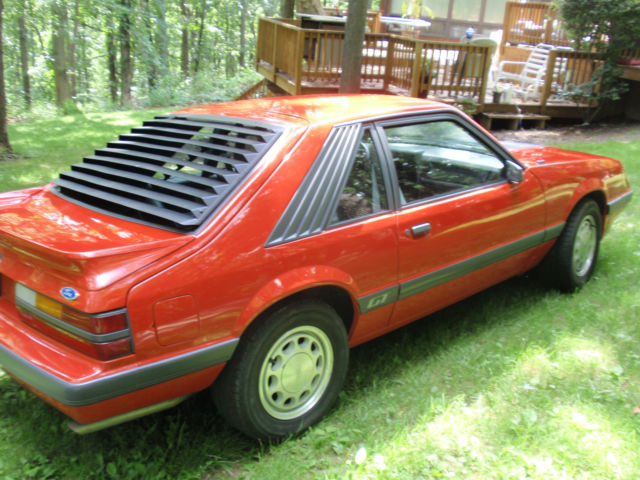 1986 RED Ford Mustang Hatchback