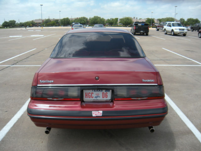 1988 Red Ford Thunderbird Coupe
