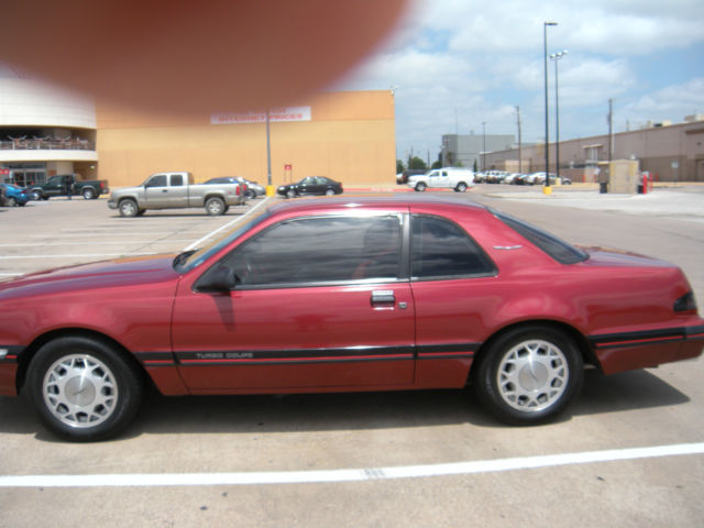 1988 Red Ford Thunderbird Coupe