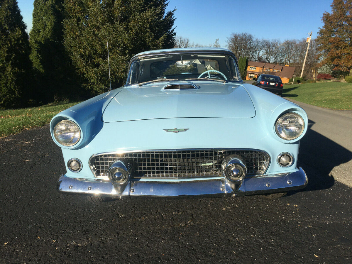 1956 Blue Ford Thunderbird Convertible